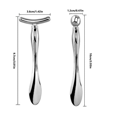 2in1 Mini Eye Massage Stick Face Lifting Massage Anti Cream Eye Pouch Dark Circles Spoon Applicator Facial Mixing Scoop Tool