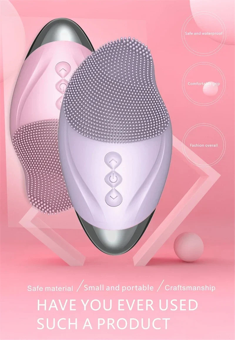 Rechargeable Silicone Facial Cleansing Brush Eye Massage Tool Face Cleaner Deep Cleaning Pore Skin Health Care Device Waterproof