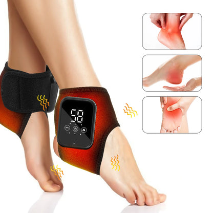 Heat Foot Massager Hot Compresses Vibration Massager Breathable Material USB Foot and Ankle Joint Hot Compress Protection ﻿