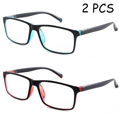 2 PCS Fashion Reading Glasses Blue Light Blocking Fashion Readers Spring Hinge with Pattern Print Eyeglasses