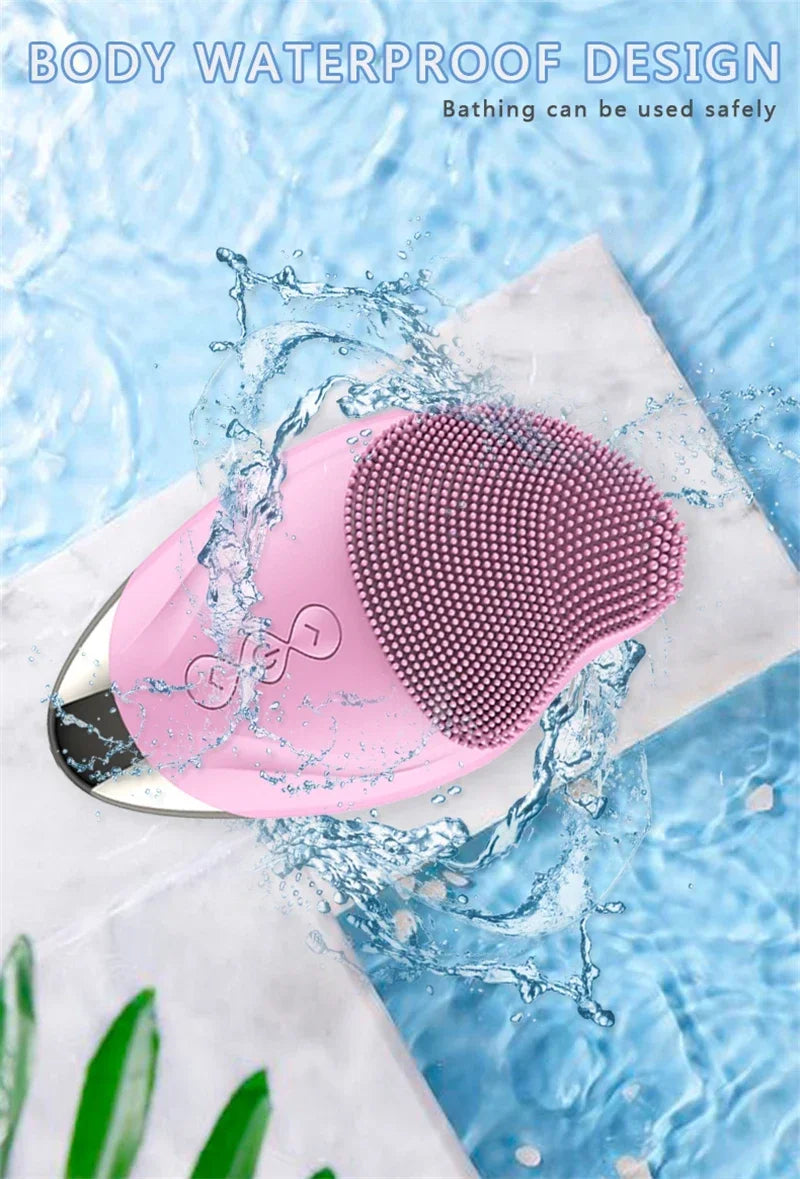 Rechargeable Silicone Facial Cleansing Brush Eye Massage Tool Face Cleaner Deep Cleaning Pore Skin Health Care Device Waterproof