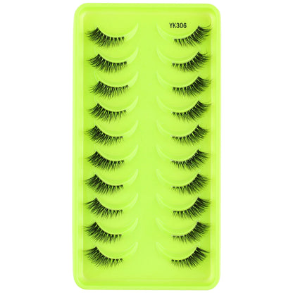 New Half Eyelashes 3/10Pairs Half Lashes Natural 3D Cat Eye Lashes Clear Stem False Eyelash Extension Makeup Faux Cils maquiagem