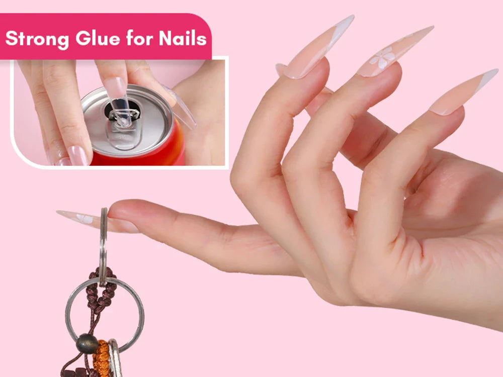 Makartt Nail Gel Glue for Press On Nails Soft Acrylic Gel Nail Tips Fake Nails,Super Strong Glue Easy to Control No Lamp Needed
