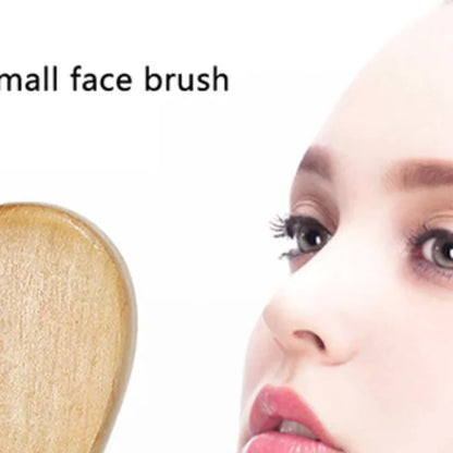 1pc Natural Face Brush Bristles Exfoliating Face Brushes Wooden Woman Man Skin Care Dry Body Brush Massager Scrubber Tools