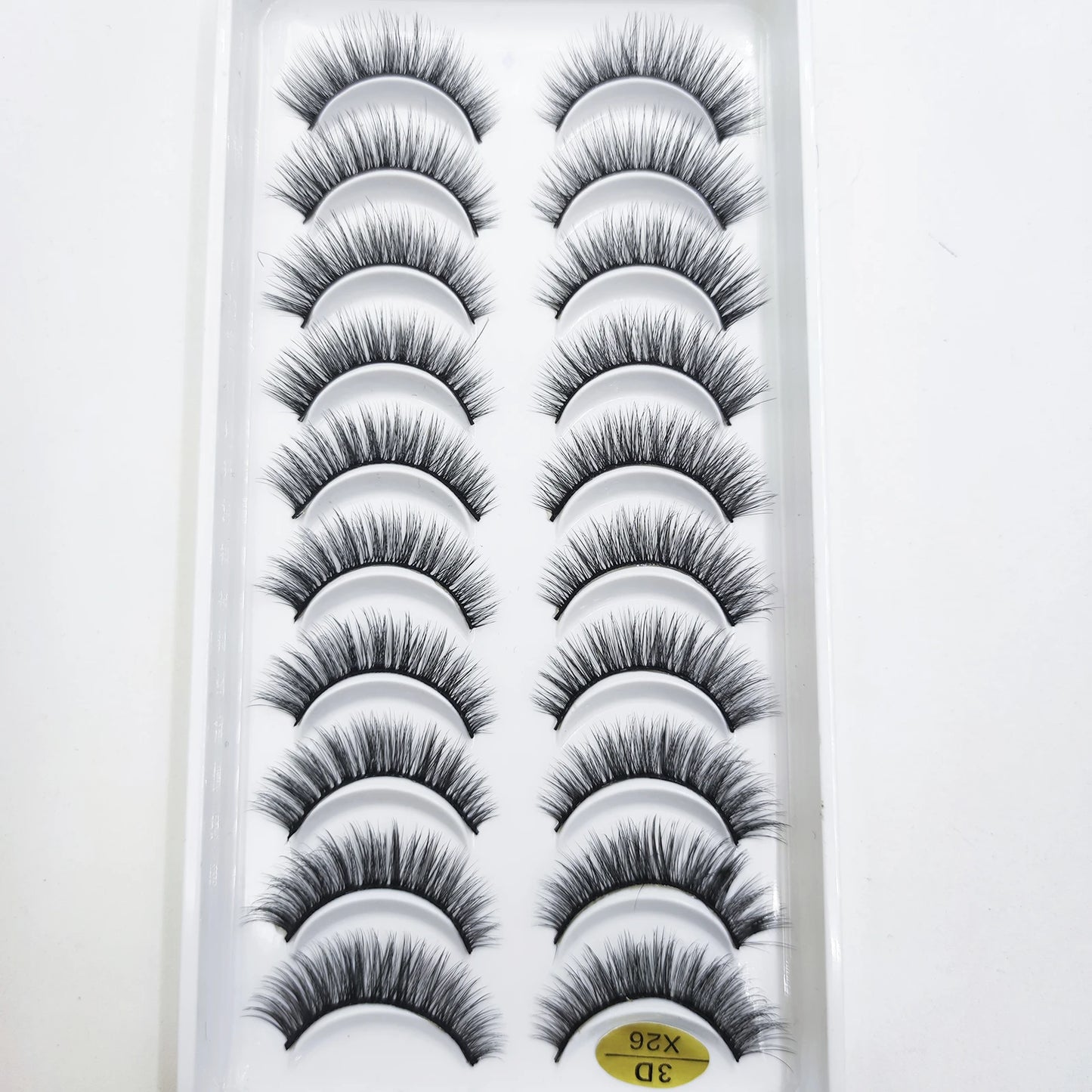 20 Style 10 Pairs Natural 3d Mink Lashes Soft False Eyelashes Cross Messy Dense Eye Lashes Extension Makeup Faux Cils Maquillaje