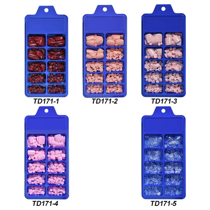 100pcs Clear False Toes Nails French Square Nature White  Full Cover Fake Toe Nails Feet Nail Tips Artificial Press on Toenails