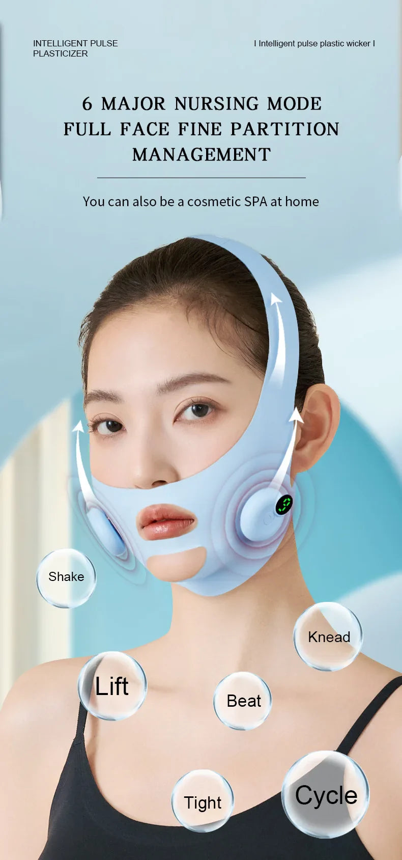 Intelligent Electric Double Chin V-Shaped Face Machine Anti-Wrinkle Facial Massage Adjustable Intensities  Women's V-Face Device