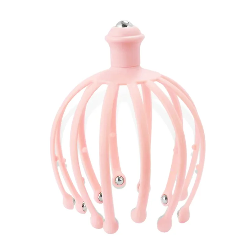 Head Massager Scalp 9 12 Claws Neck Comb Roller 9 Finger Steel Ball Hand Held Relax Spa Hair Care in Home