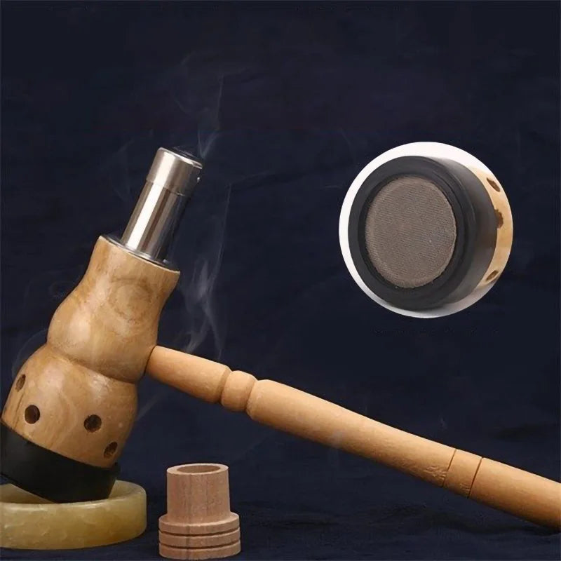 Jade Moxibustion Tool Handle Gourd Moxa Roll Burner Warm Body Massage Burning Chinese Herbal Medicine Penetrates Meridians