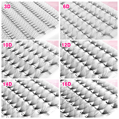 CoMango Wispy Pointy Base Premade Russian Volume Fans 3D 6D 10D 12D 14D 16D Lashes Extension 300 Fans False Mink Eyelashes
