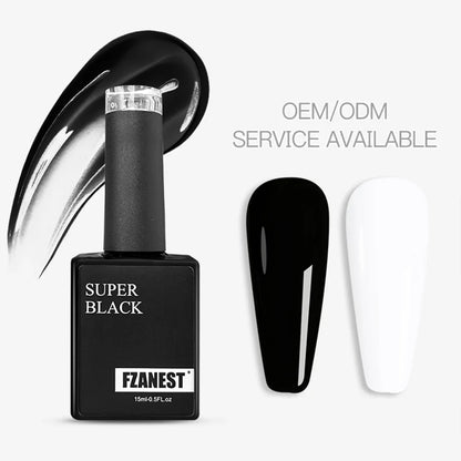 Super White Gel Polish Not Yellowing Super Black Nail Polish 15ml Bottles Private Label Colour Led uv Gel Nail Polish
