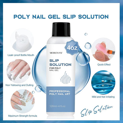 75/120/240ml Gel for Extension Anti-stick Gel Nail Polish Brush Bottle Cap as  Liquid Cup Fake Nails Slip Solution DIY Art Tools