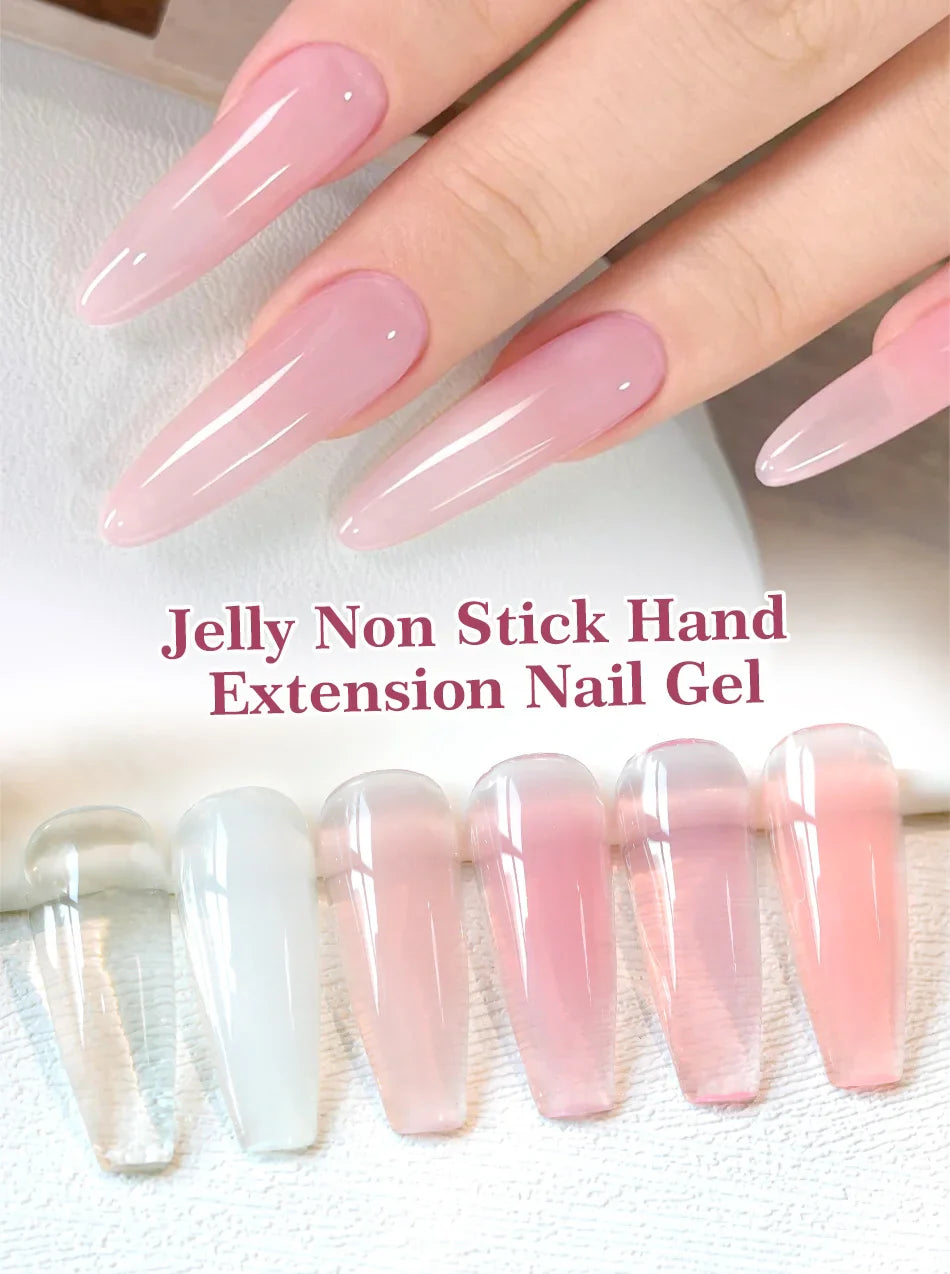 BORN PRETTY 15ml 3D Carving Jelly White Nude Non Stick Hand Solid Extension Nail Gel Polish Flower Acrylic Nail Art Building Gel