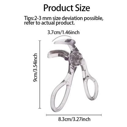 Professional Eyelash Curler Frameless One-clip Curling Comb Tooth Eyelash Curler with Refill Pad Long-lasting Shaping Lash Tools