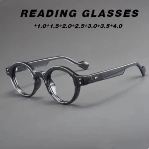 High-end new retro old-fashioned glasses round frame reading glasses anti-blue light Japanese smart zoom for both long and near