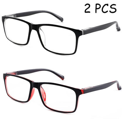 2 PCS Fashion Reading Glasses Blue Light Blocking Fashion Readers Spring Hinge with Pattern Print Eyeglasses
