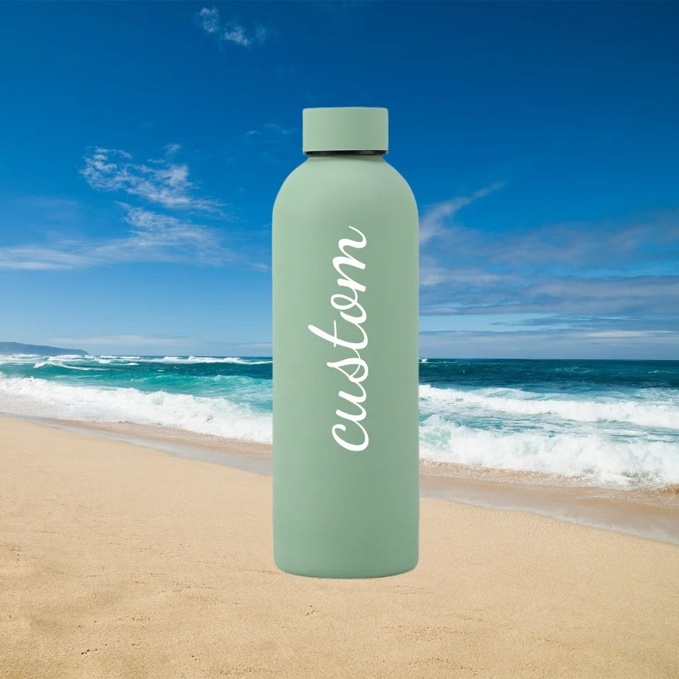Personalized Carving Text SUS304 Insulated Water Bottle Customized Name Keep Hot Cold Drinks Bottle Perfect for Travel Gifts