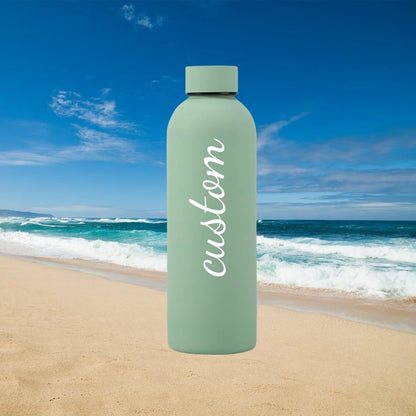 Personalized Carving Text SUS304 Insulated Water Bottle Customized Name Keep Hot Cold Drinks Bottle Perfect for Travel Gifts