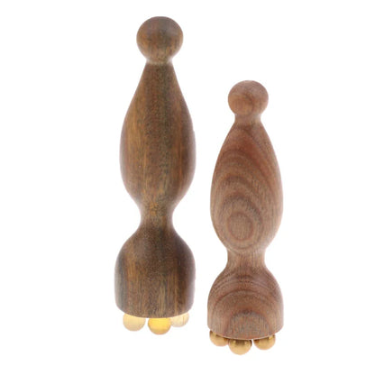 Lotus Seedpod Shape Massager Facial Physiotherapy Tool Green Sandalwood Face Massage Tools Gua Sha Face Skin Care Massage Sticks