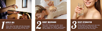 Wooden Mushroom Shape Massage,Manual Wood Therapy Massage Tool,Anti Cellulite,Maderoterapia,Lymphatic Drainage,for Full Body Use