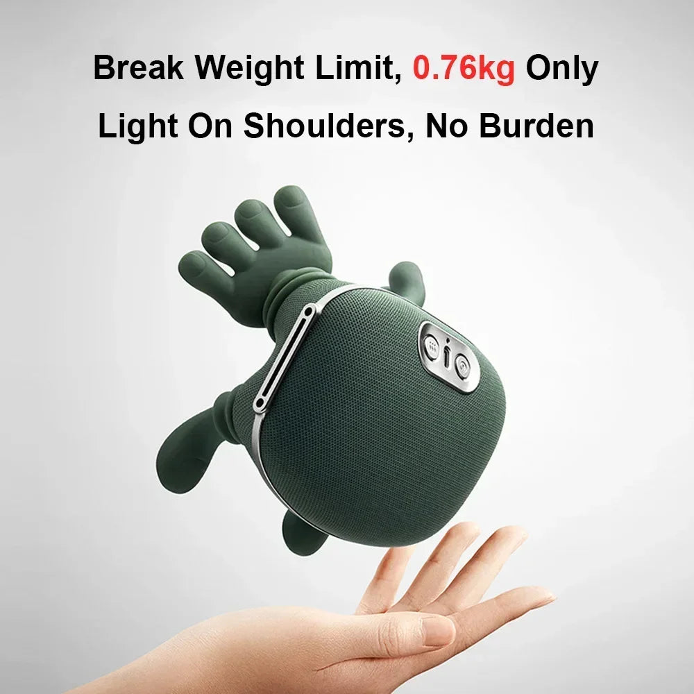 Bionic Thermal Massager Rechargeable Wireless Portable Acupressure Massager Suitable for Neck Back Electric Deep Tissue Massage