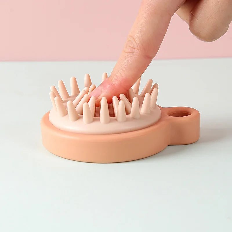 Wet and Dry Scalp Massage Brush Head Cleaning Adult Soft Household Bath Massage Comb Silicone Shampoo Brush Head Massager