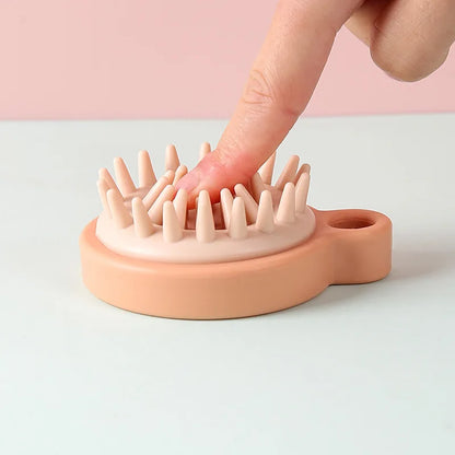 Wet and Dry Scalp Massage Brush Head Cleaning Adult Soft Household Bath Massage Comb Silicone Shampoo Brush Head Massager