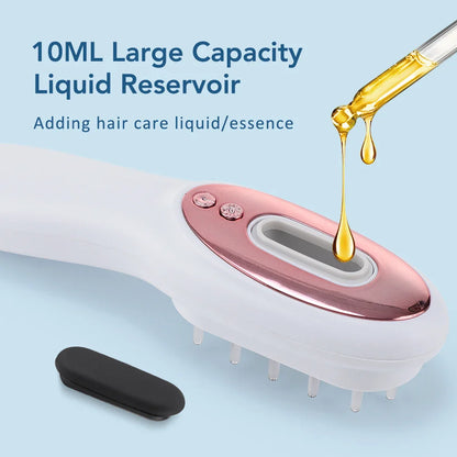 Blue Red Light Therapy Hair Growth Massage Comb Anti Hair Loss Liquid Comb Oil Scalp Applicator Vibration Head Massager Brush