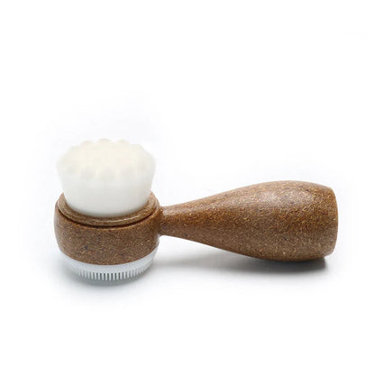 1Pc Coconut Shred Handle Facial Brush Double Sided Facial Cleanser Blackhead Removing Pore Cleaner Exfoliating Facial Brush