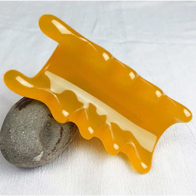 Dual-Push Meridian Spine Gua Sha Massage Handheld Face Resin Massager Release Tool Muscle Scraping Tool for Deep Tissue Therapy