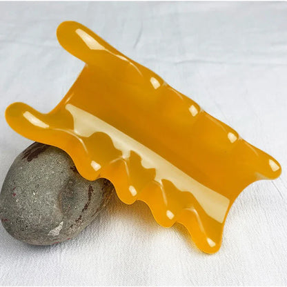 Dual-Push Meridian Spine Gua Sha Massage Handheld Face Resin Massager Release Tool Muscle Scraping Tool for Deep Tissue Therapy