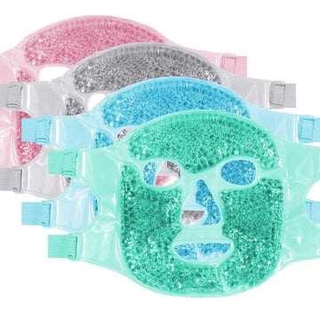Relieve Fatigue Ice Gel Eye Face Mask Gel Beads Compress Reusable Sleep Mask Cold and Hot Heat Reduce Face Puff Skin Care Tool
