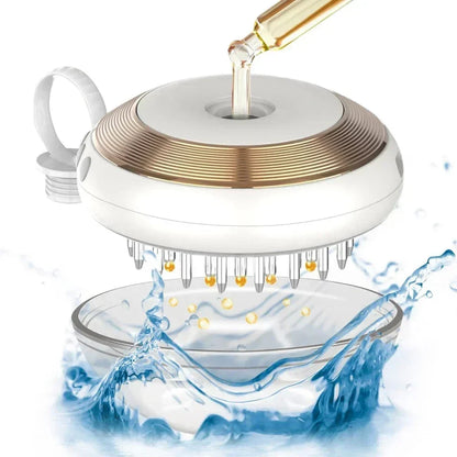 Electric Scalp Massage Comb Therapy EMS Vibration Massage Brush Anti-Hair Loss Medicine Scalp Oil Applicator With Liquid Guide