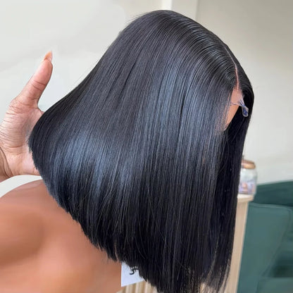 CEXXY Pre Plucked Short Bob Wig Bone Straight 13x4 13x6 Hd Lace Frontal Wig Pre Cut No Glue 7x5 Glueless Wig Ready Wear to Go