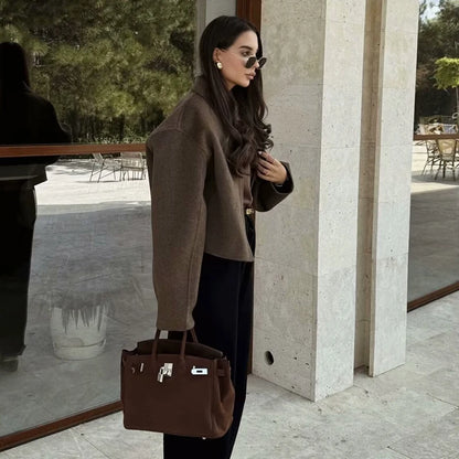 Autumn Jackets Women's 2025 New Coats Chic Loose Lapel Warm Street Women's Jackets Simple Casual Joker Youth Outerwear