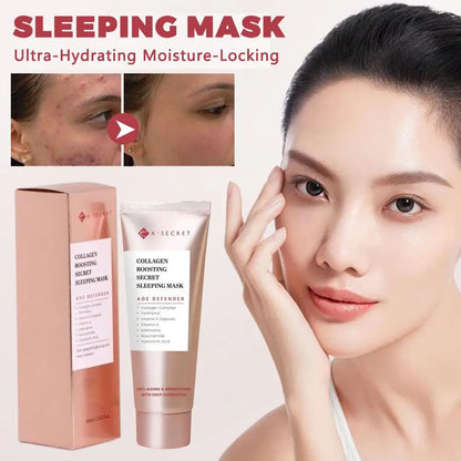 K-SECRET Korean High-End Collagen Sleeping Mask - Gently Cleansing Deeply Hydrating Moisturizing Facial Mask Luxury Skincare