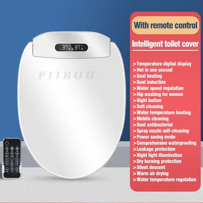 Multifunctional Smart Toilet Seat Cover Toilet SeatLid Drying Night Light Seat Heating Intelligent Instant Heating DisplayScreen