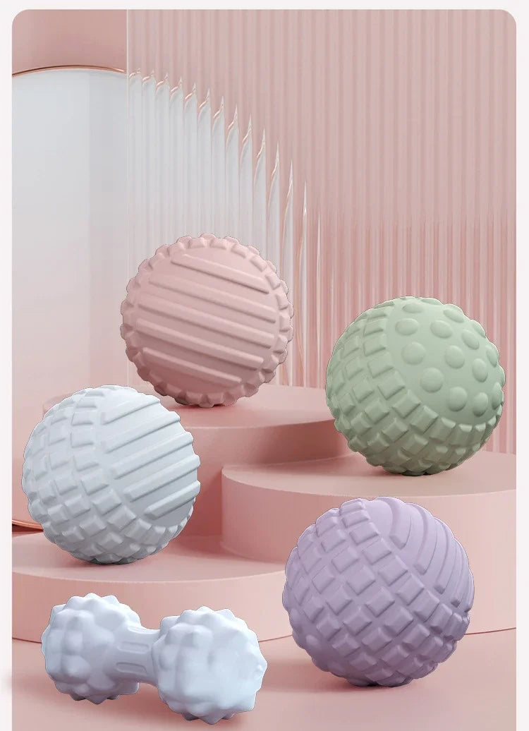 TPR Floating Point Massage Ball for Foot Neck Shoulder Pain Relief Deep Tissue Muscle Relaxation Yoga Fitness Reusable Washable