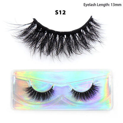 LEHUAMAO Makeup Mink Lashes 3D Short Mink Eyelashes Natural False Eyelashes Fluffy Mink Lashes Extension 12mm-15mm Eyelashes