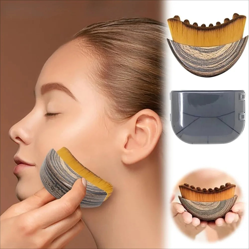 Portable Lymphatic Contour Face Brush Multi-function Chin Reduce Puffiness Lymphatic Massager Face Brushs Facial Gua Sha Tool
