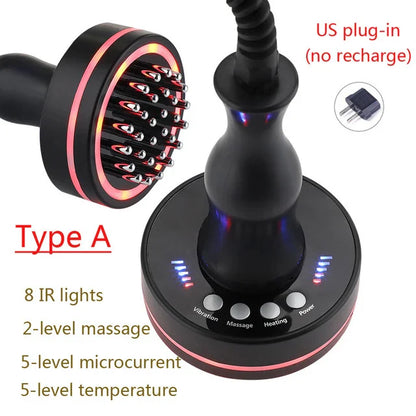 Microcurrent Body Massager Health Care Electric Meridian Brush Therapy Lymphatic Drainage Body Slimming LED Infrared Red Light