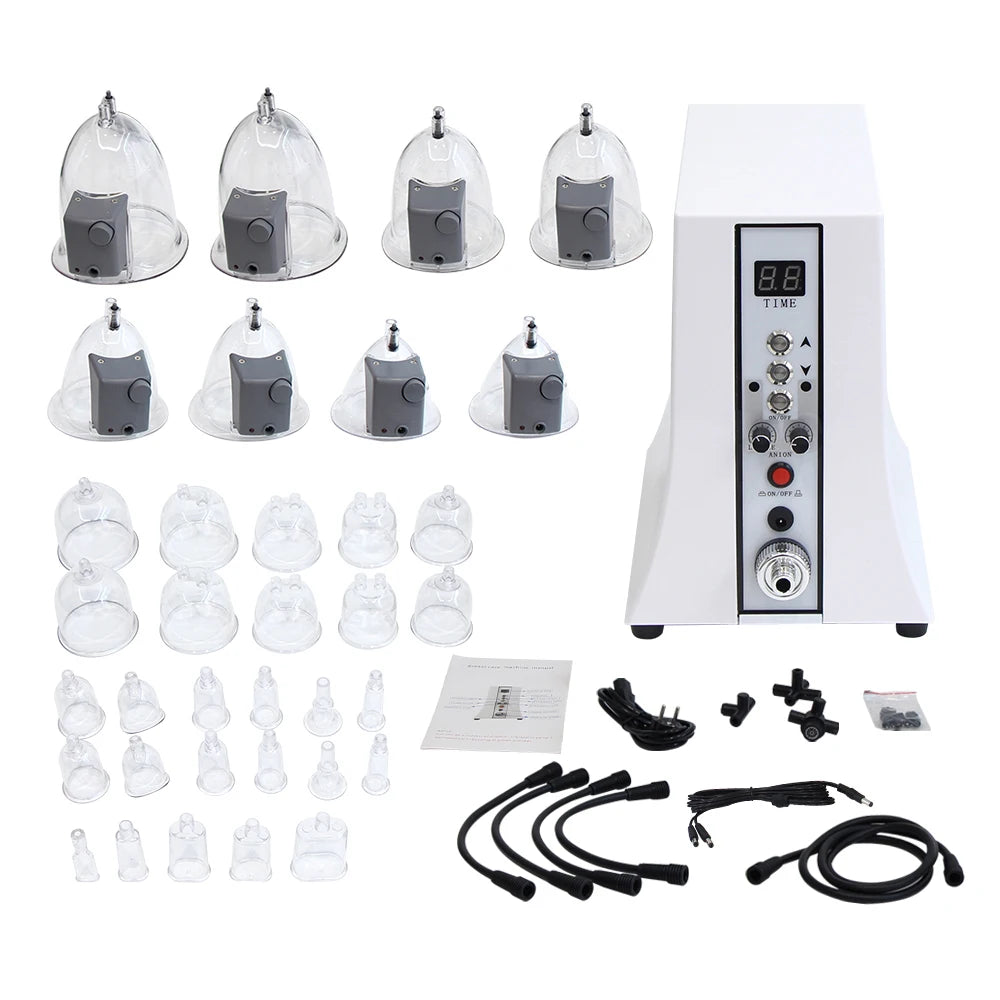 AOKO Vacuum Therapy Machine 35 Cups Butt Lifting Buttocks And Breast Enlargement Pumps Therapy Cupping Massager Salon Machine