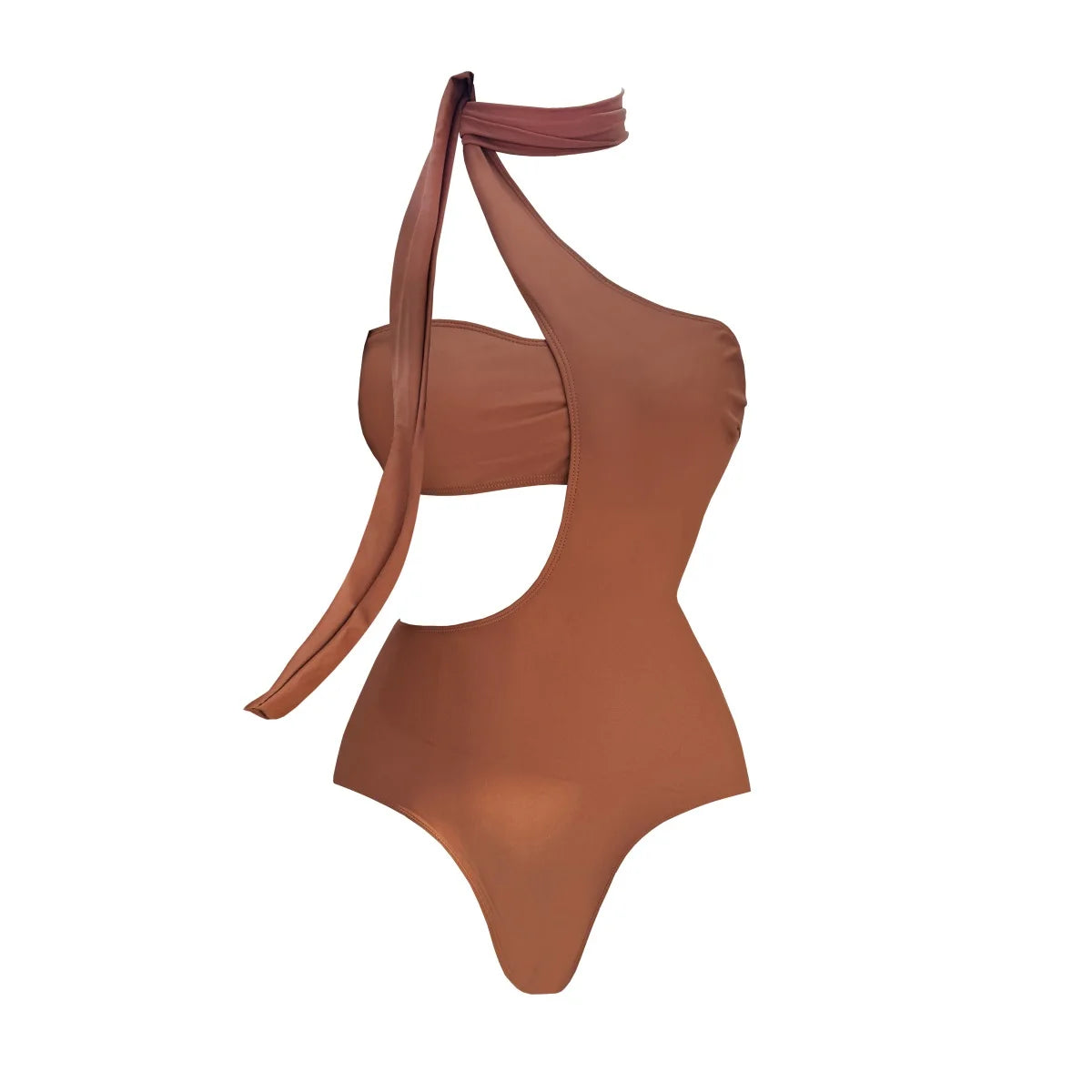 2Pcs Deep V Swimsuit With Long Skirt Women Sexy Swimwear Female Bikini Cut Out Biquini Swim Suit Shiny Button Bodysuit Beachwear