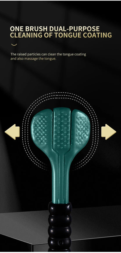 2/4/6pcs Adult Toothbrushes 3 Sided Soft Bristles Tongue Scraper Deep Cleaning Health Oral Care Family Couple Travel Tooth Brush