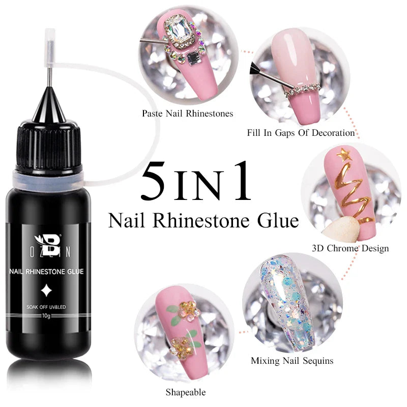 BOZLIN 5ml Sparkling Chameleon Mica Shell Gel Polish Colorful Sequins Manicure Semi Permanent Soak Off Nail Art Gel Varnish