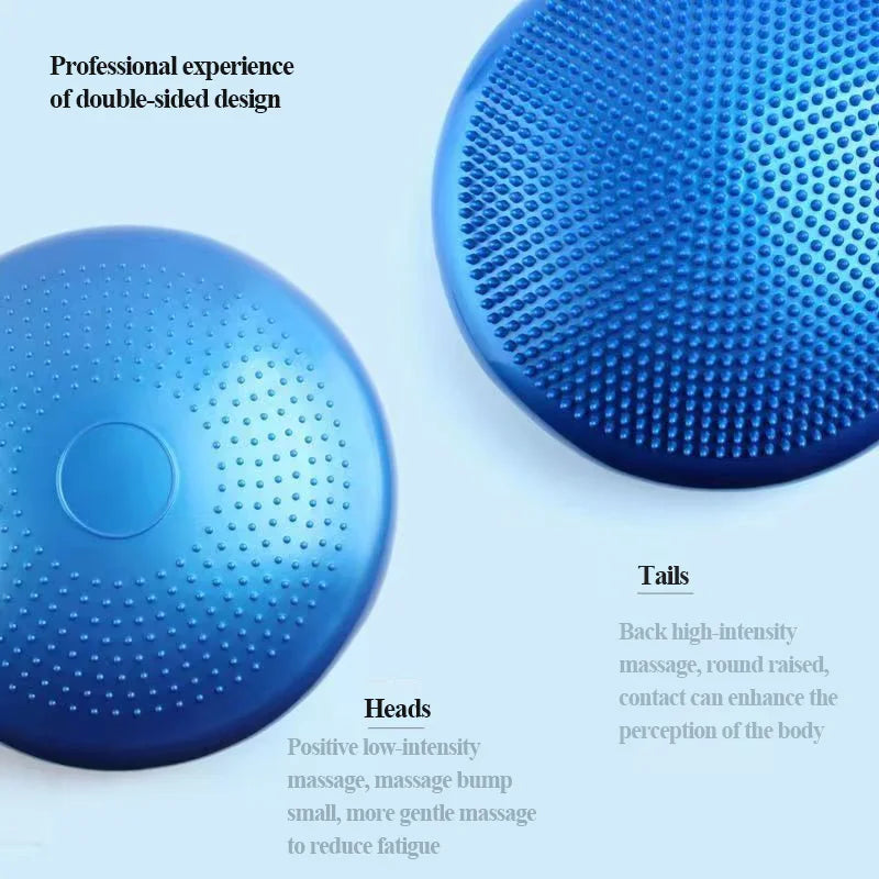 PVC yoga balance mat inflatable massage cushion thicken explosion-proof barefoot rehabilitation mat soft pedal balance trainer