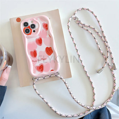 Crossbody Lanyard Phone Case Xiaomi Redmi Note 14 Pro 5G Note 14 Pro Plus 14C POCO X7 Pro 14T Rope Necklace Strap Silicone Cover