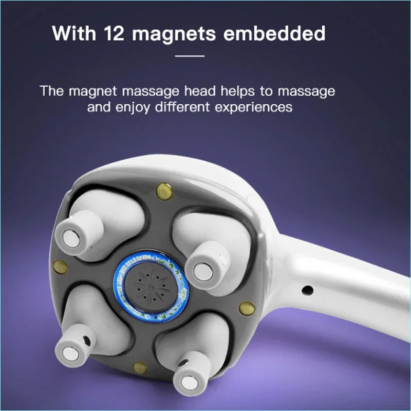 Electric Anion Four-Head Massager for Full Body Neck Vertebra Back Muscle Relaxation Vibrating Deep Tissue Health Care Machine