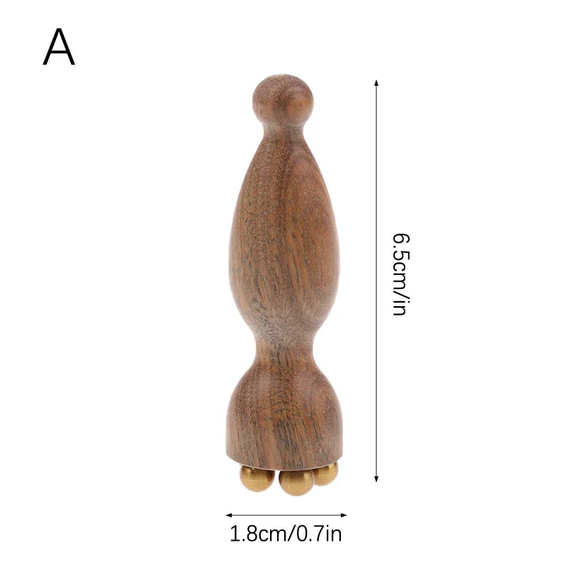 Lotus Seedpod Shape Massager Facial Physiotherapy Tool Green Sandalwood Face Massage Tools Gua Sha Face Skin Care Massage Sticks