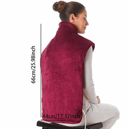 Flannel Health Relief Wrap Neck Shoulder Back Heat Pad Therapy Muscles Pain Relief Pad Massaging Heat Wrap Household Massager